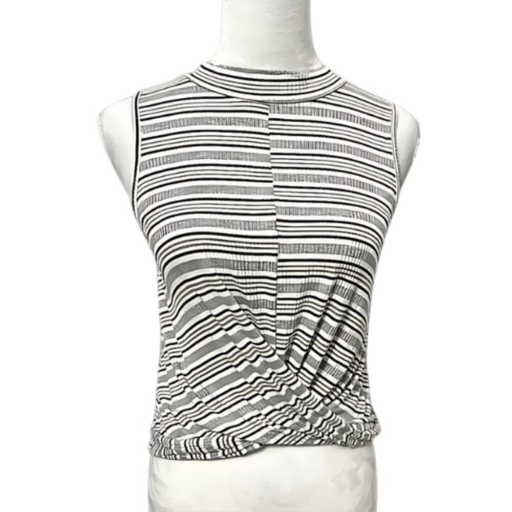Caution To The Wind Crop Top Striped Front Twist Sleeveless Multicolor Women’s S